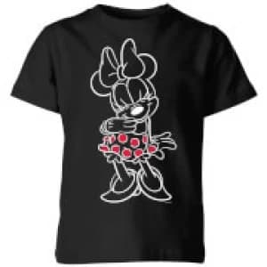 Disney Mini Mouse Line Art Kids T-Shirt - Black - 11-12 Years