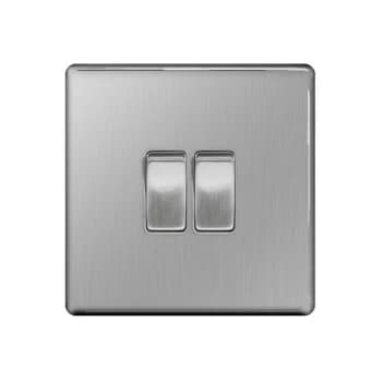 Light Switch 10ax Plate 2 Switch 2way - FBS42-01 - BG
