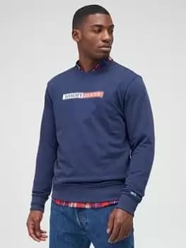 Tommy Jeans Tjm Reg Essential Graphic Sweatshirt, Twilight Navy, Size XS, Men