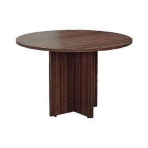 Jemini Walnut Round D1200 Meeting Table 1200mm diameter, 730mm height