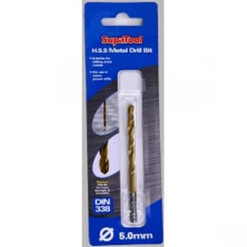 SupaTool Titanium Coated HSS Drill Bits 5x86mm