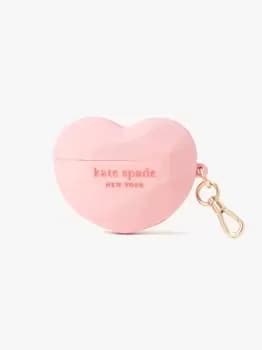 Kate Spade Bonbon Silicone 3D Candy Heart Silicone Airpod Pro Case, Locket Pink, One Size