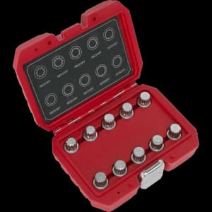 Sealey 10 Piece Locking Wheel Nut Key Set for VW