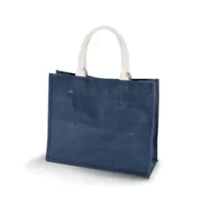 Kimood Womens/Ladies Jute Beach Bag (One Size) (Midnight Blue)