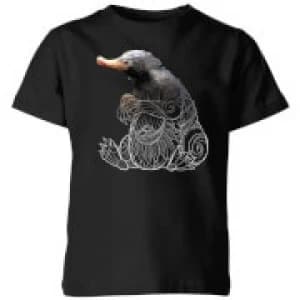Fantastic Beasts Tribal Niffler Kids T-Shirt - Black - 11-12 Years