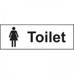 Toilet Ladies’ Sign; Non-Adhesive Rigid 1mm PVC Board; 300mm