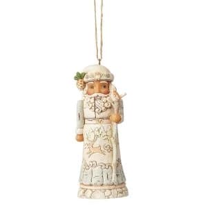 White Woodland Nutcracker Hanging Ornament