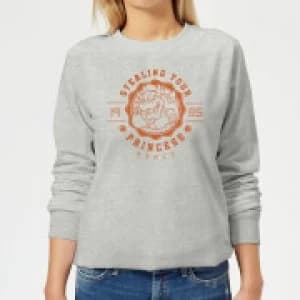 Super Mario Princess Stealer Womens Sweatshirt - Grey - L