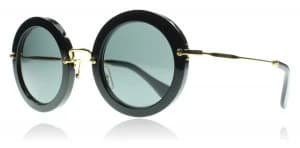 Miu Miu MU13NS Sunglasses Black 1AB1A1 49mm