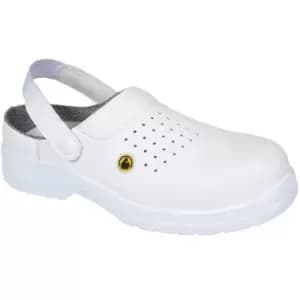 FC03WHR40 - sz 40 Compositelite esd Perforated Safety Clog sb ae - White - White - Portwest