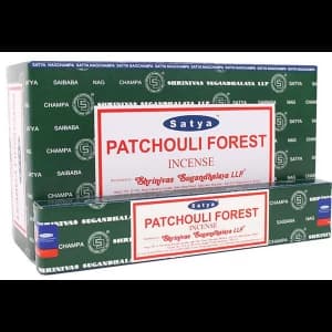 Box of 12 Packs of Patchouli Forest Incense Sticks by Satya