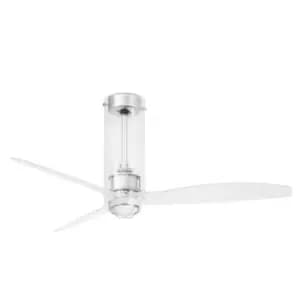 Tube LED Transparent Ceiling Fan with DC Smart Motor - Remote Included, 3000K