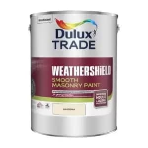 Dulux Trade Weathershield Gardenia Smooth Masonry Paint, 5L Tin