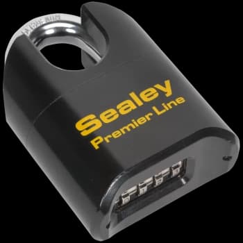 Sealey Steel Combination Padlock Shrouded Shackle 62mm Standard