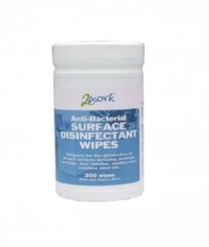 2Work 200 Disinfectant Wipes Tub