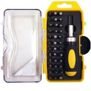 Rolson 38 Piece Ratchet Handle Screwdriver and Bit Set