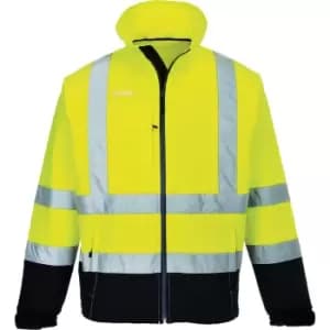 Portwest Fleece Lined Class 3 Hi Vis Jacket Yellow / Navy 4XL
