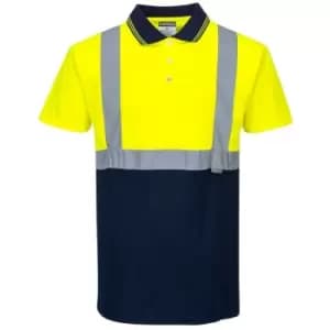 Portwest S479YNRM - sz M Two-Tone Polo - Yellow/Navy - Yellow/Navy