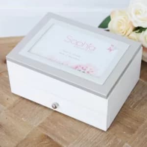 Sophia Jewellery Box with Photo Frame 6" x 4" Lid & Drawer