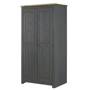 Halea 2 Door Wardrobe - Carbon