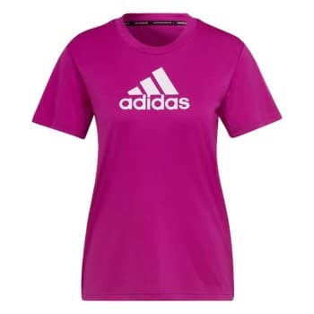 adidas Primeblue Designed 2 Move Logo Sport T-Shirt Women - Sonic Fuchsia / White