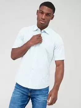 BOSS Rash_2 Short Sleeve Shirt - Blue Size M, Men