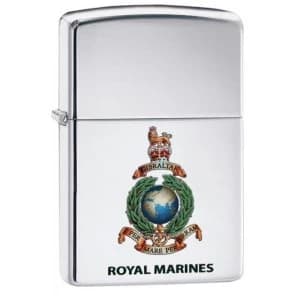 Zippo Royal Marines Official Crest High Polish Chrome Finish Windproof Lighter
