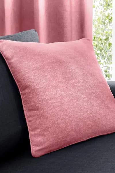 Fusion 'Sorbonne' Luxury Plain Dyed Filled Cushion 100% Cotton Rose