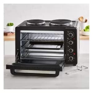 Tower T14044 32 5cm Table Top Compact Cooker Black Solid Plate