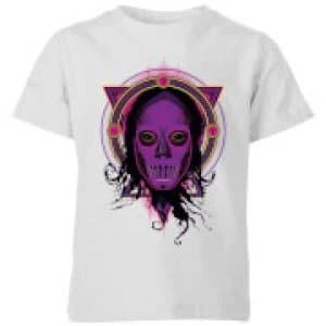 Harry Potter Death Mask 2 Neon Kids T-Shirt - Grey - 11-12 Years