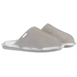 Barbour Womens Simone Slippers Grey Suede/White/Grey 4