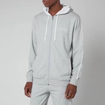 Hugo Boss Authentic Lounge Zip Through Hoodie Grey Size L Men