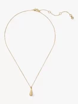 Kate Spade Rain Drop Mini Pendant, Clear/Gold, One Size