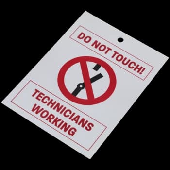 Sealey Hybrid Electric Vehicle Keyring Warning Tag