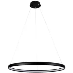Zumaline Carlo Integrated LED Pendant Ceiling Light, Matt Black, 4000K, 1560lm