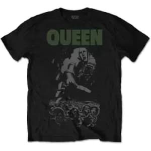 Queen - News of the World 40th Full Cover Unisex Medium T-Shirt - Black