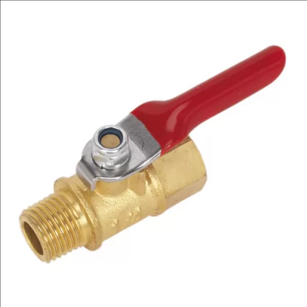 Sealey SA906 Lever Ball Valve 1/4BSPT (M) x 1/4BSP (F)