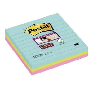 Post it Super Sticky Lined Notes Miami XL 101x101mm 675 SS3 MIA