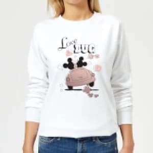 Disney Mickey Mouse Love Bug Womens Sweatshirt - White