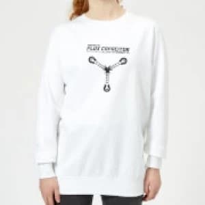 Back To The Future Powered By Flux Capacitor Womens Sweatshirt - White
