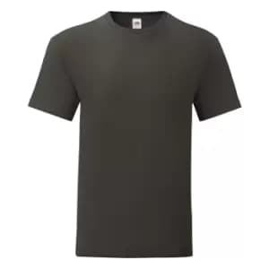 Fruit Of The Loom Mens Iconic T-Shirt (Pack Of 5) (S) (Light Graphite Grey)