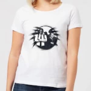 Captain Marvel Fury And Coulson S.H.I.E.L.D. Womens T-Shirt - White