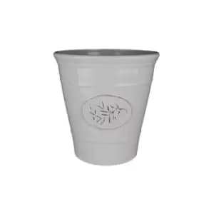 Pair of Olive 30cm Cream Planter