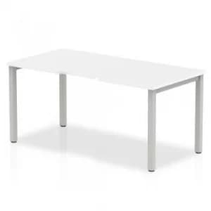 Trexus Bench Desk Individual Silver Leg 1600x800mm White Ref BE130