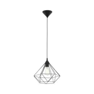 Hanging Ceiling Pendant Light Black Wire Cage 1x E27 Hallway Feature Lamp