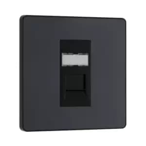 BG Evolve Matt Grey Single Rj45 Telephone Socket - PCDMGRJ451B