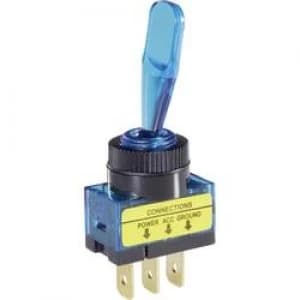 SCI R13 61B ILLUMINATED Blue Car Toggle Switch 20A OnOff