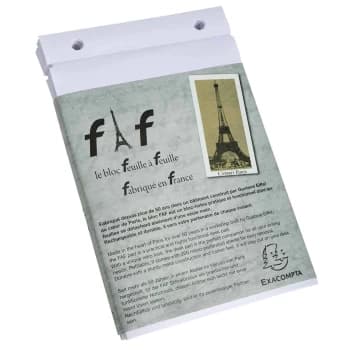 Exacompta Desk Refill Pad Size 4 210mm x 135mm Plain - Pack of 5, white