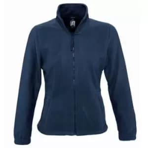 SOLS Womens/Ladies North Full Zip Fleece Jacket (L) (Navy)