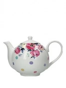 Kitchencraft Mikasa Clovelly Pink Floral Spot Tea Pot
